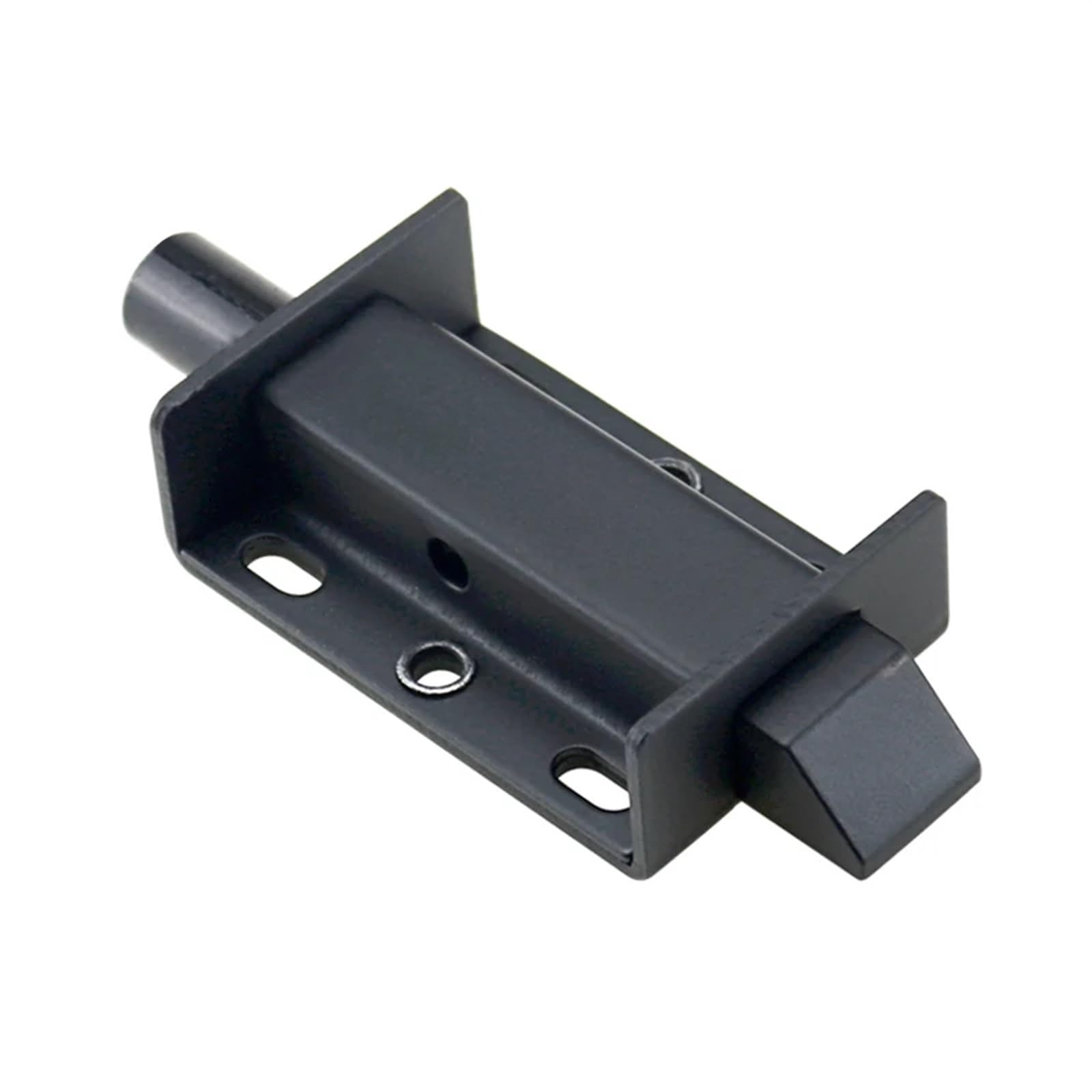 4-Inch Spring Press Push Pull Telescopic Latch Door Hinge Industrial Equipment Cabinet Door Latch 1Pcs(Black Front)