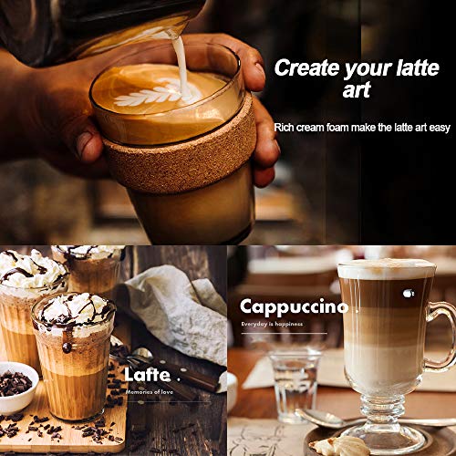 Espresso Machine Cappuccino Machine 19 Bar Cappuccino Machines with Powerful Steamer for Home Barista Brewing,Adjustable Single/Double Cups Control,1300W