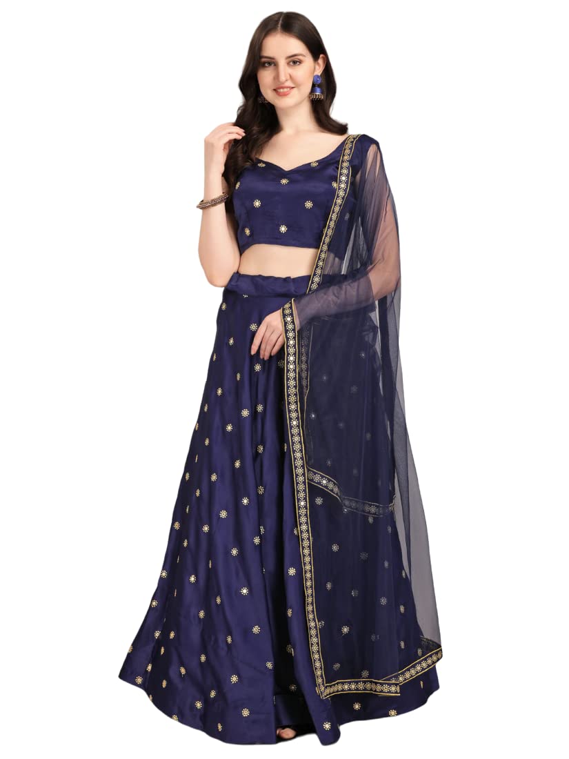 Ethnic Yard Womens Satin Lehenga Choli (SSEY-L8061)