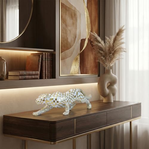 Estatua Decorativa de Leopardo Moderno en Resina miniatura 6