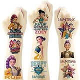 20 Blatt Hunters Temporäre Tattoos für Kid, Geburtstagsgeschenke, Film Hunters Dekorationsaufkleber,Klassenpreise,Geschenke für Mädchen und Jungen, Karneval, Weihnachtsgeschenke