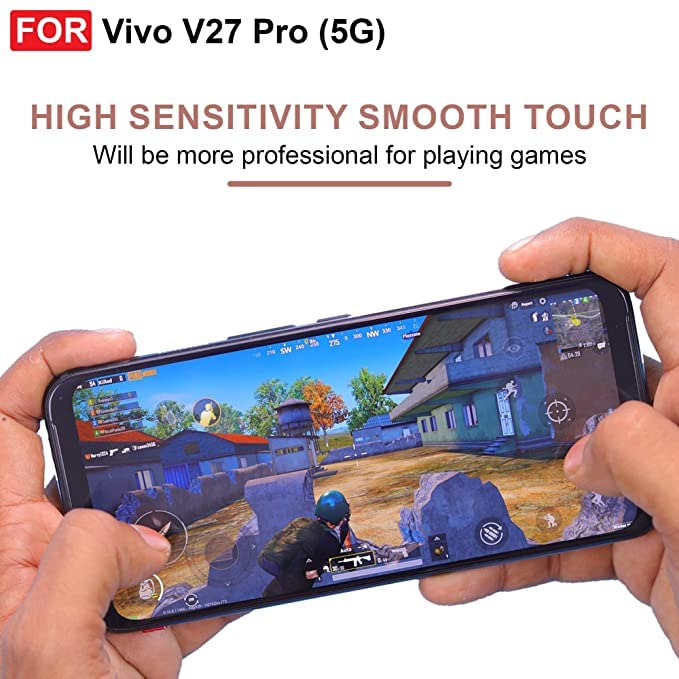 Image of NEW'C Tempered Glass Compatible For Vivo V27 Pro 5G Advanced Border-Less Full Edge To Edge Uv Screen Protector And Easy Installation Kit For Cellphone(Pack Of 1) By Blacksheep