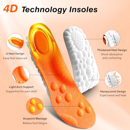 Image of Cloud-like Insole for Men and Women, 4D Soft Memory Foam Cushioning Insoles, Ultra Comfort with Arch Support for Foot Pain Relief, Orthopedic Insole for Walking and Standing All Day