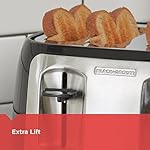 BLACK+DECKER 4-Slice Toaster, Extra Wide Slots, 7 Shade Settings, 1400 Watts, Frozen and Bagel Buttons, Toast Shade Selector, Extra Lift - Image 5