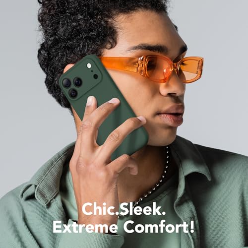 Image of Magnetic for iPhone 17 Pro Case, Compatible with MagSafe, [Full Camera Protection][Screen Protector] Silicone Shockproof Protective Phone Case for iPhone 17 Pro 6.3 inch, Alpine Green
