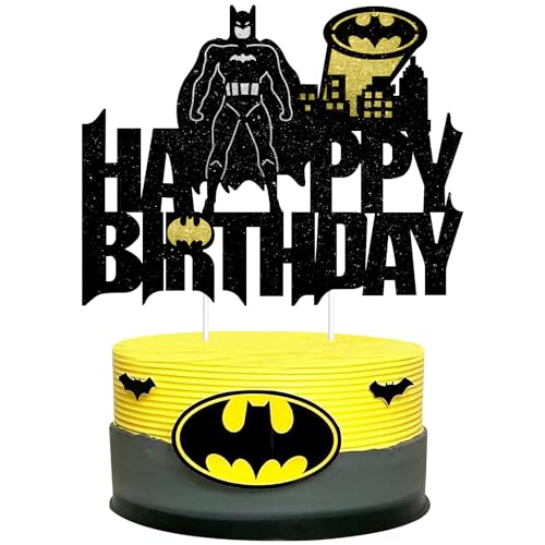 Decoración Tarta Batma,Cake Topper,Batma Decoracion Tarta,Decoracion Tartas Cumpleaños Batma,Happy...
