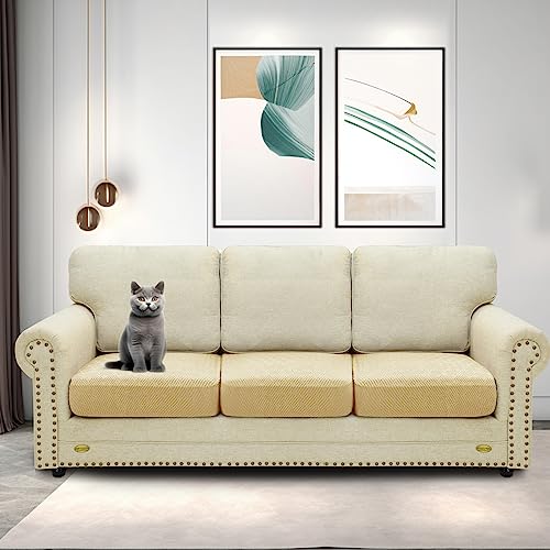CHELZEN Stretch Sofa Seat Cushion Cover, Fitted Sofa Cushion Slipcovers, Couch Cushion Covers - Image 2