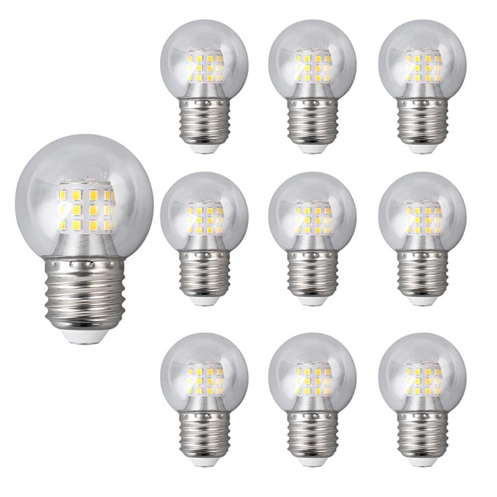 Paquete de 10 Bombillas Led E27, Alto Brillo 9W 900Lm Natural 4000K, Bombillas de Maíz G45 Led E27 de Bajo Consumo para Iluminación Del Hogar, Iluminación Incandescente Equivalente a 40W/Whi