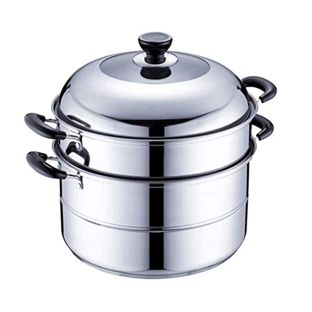 GTHTUHFD Stainless Steel Steamer Induction Steaming Saucepan Pot For Kitchen Steamed Stuffed Bun Fish Cookware