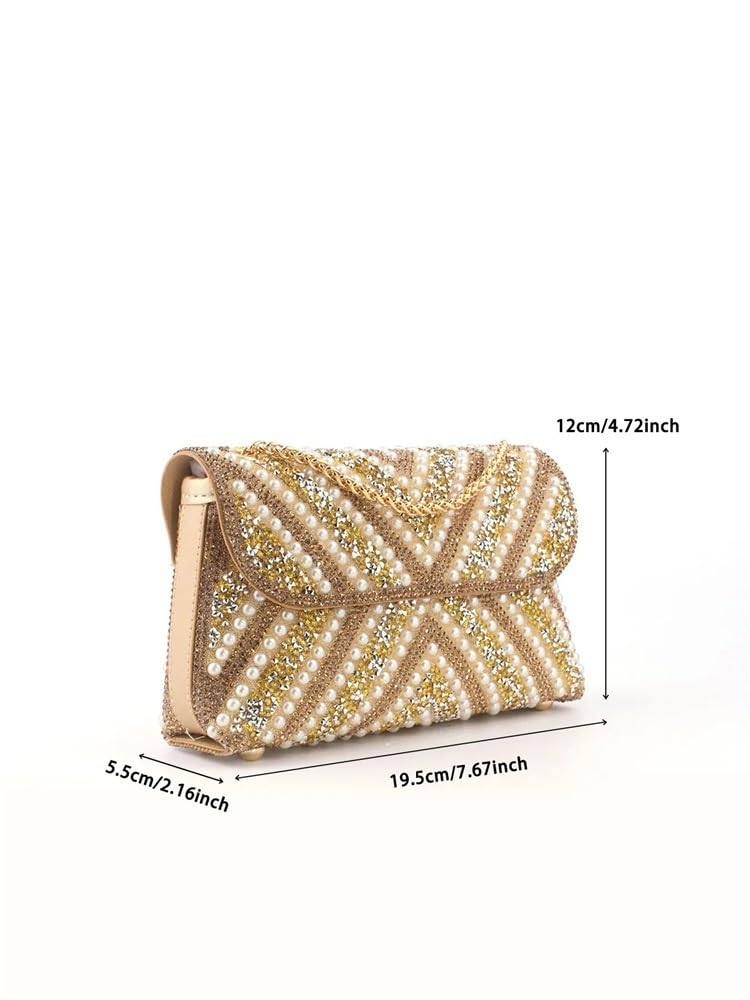 Diamentowa torebka bankietowa z perłami w połączeniu z torbą do sukni wieczorowej Cheongsam, torba crossbody, torba łańcuszkowa, diament