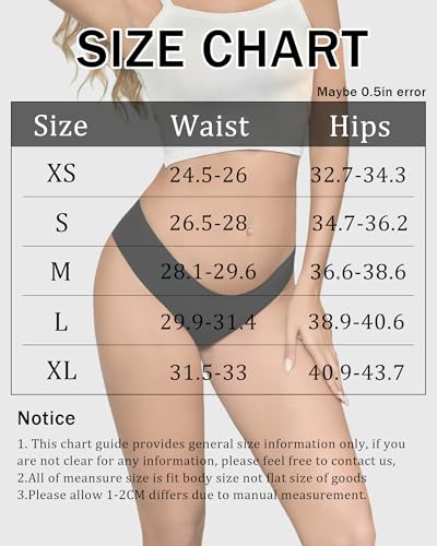 Image of OJCNBV Seamless Underwear for Women No Show Panties Invisibles Briefs Soft Stretch Bikini Underwears 6 Pack