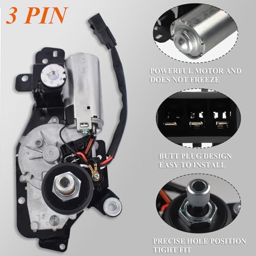 Image of Rear Wiper Motor Compatible with 2001-2007 Ford Escape Mazda Tribute Mercury Mariner Replace Back Window Wiper Motor 4L8Z 17508-AB, YL8Z 17508-AB, EC01-67-450A
