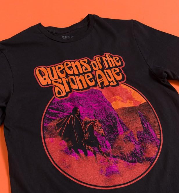 T-shirt Queens of the Stone Age imprimé Hell Ride noir à col rond robuste