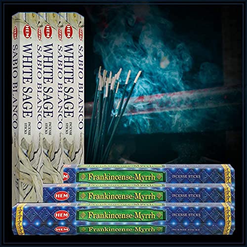 White Sage Incense Sticks with Incense Holder Bundle for Smudging and Home Fragrance