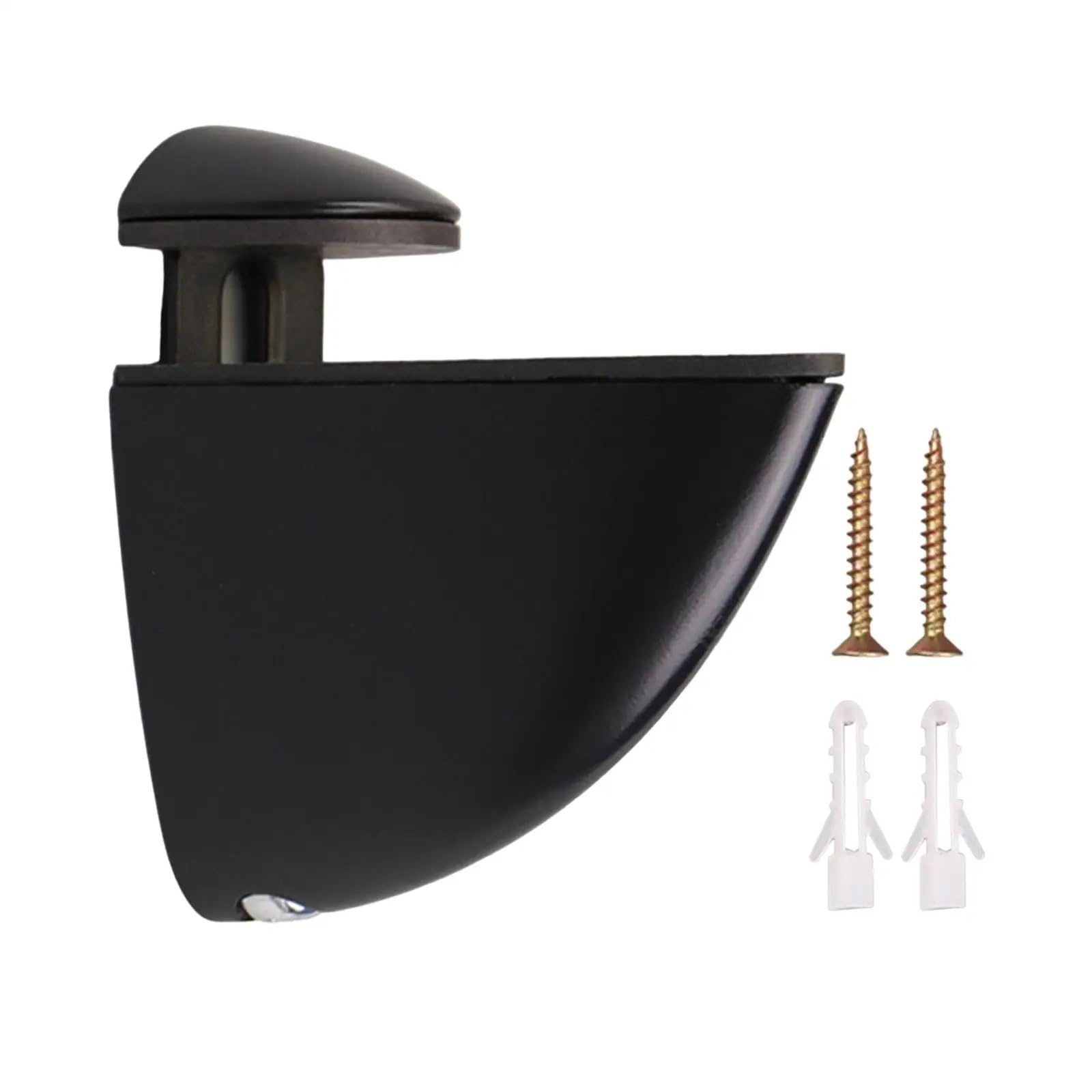 3pcs Glass Shelf Bracket Adjustable Easy Installation with Screws Wall Mounted(M)