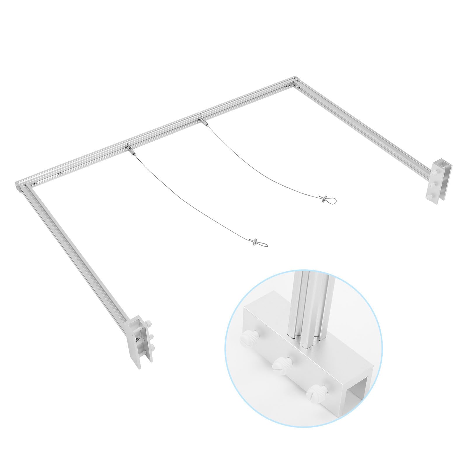 Aquarienlampenhalterung aus Aluminiumlegierung für Fischbecken, Silber