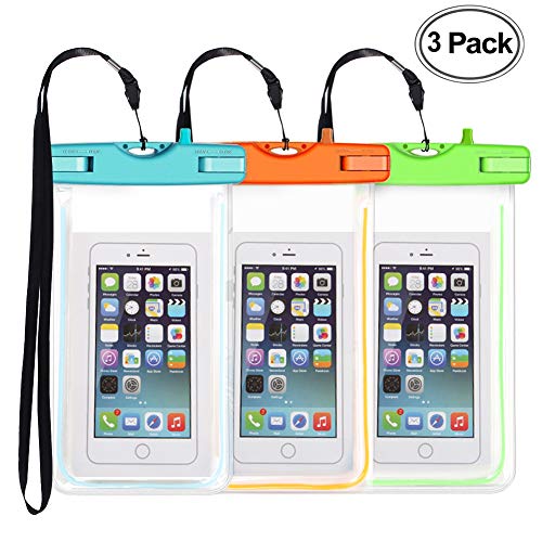 3 Pack Waterproof Phone Case, Universal Phone Bag Pouch Dry Bag for Phone