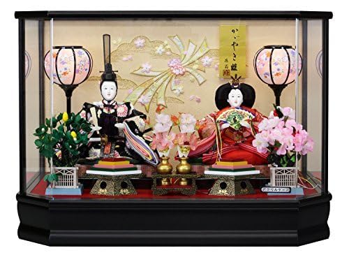 Amazon | 雛人形 ケース飾り ひな人形 藤翁作 かがやき雛 黒塗り 