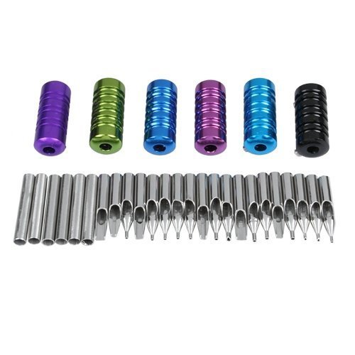 Tattoo Gizmo® 31 Stainless Steel Tattoo Tubes Grips Nozzle Tips Kit Amazon.in Beauty
