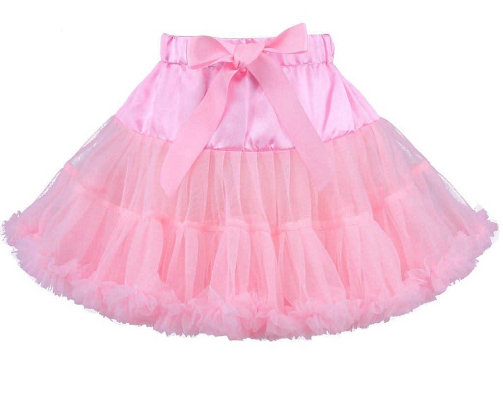 Only Yong Girls' Solid Color Tutu Pettiskirt(XS,Light Pink)