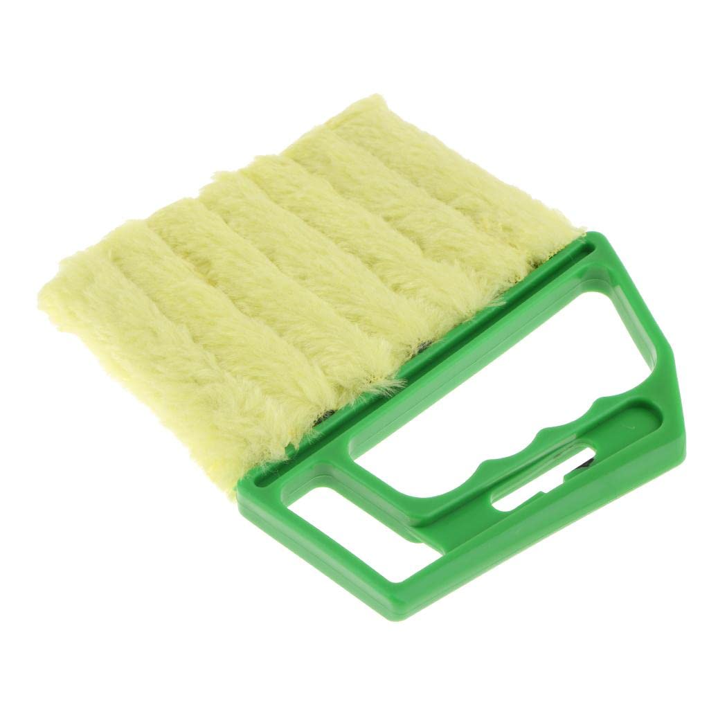 Venetian Blind Shutter Brush Window Air Conditioner Duster Dirt Cleaner Green Handle + Yellow Brush-image-34