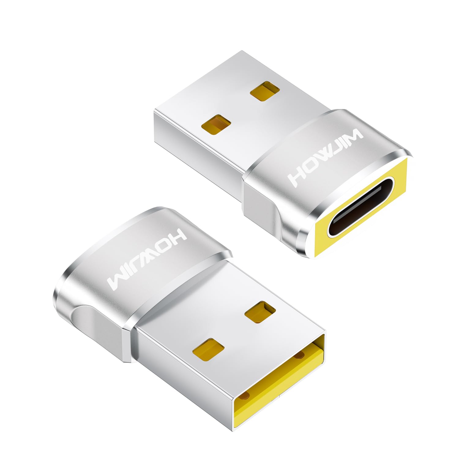USB to USB C Adapter 2 Pack,USB C Female to A Male Charger Converter