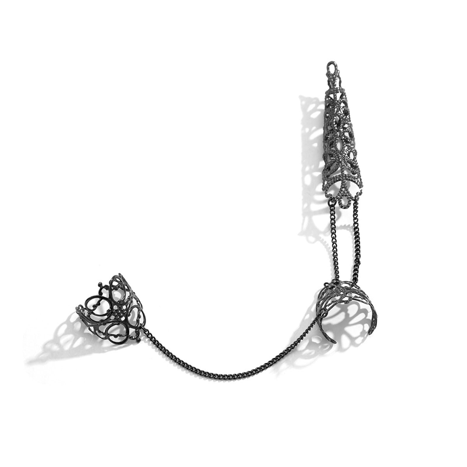 MAQVQLU Finger Nail Tip Claw Rings for Women Queen Costume Claws Knuckle Finger Ring Nail Rings Gothic Hollow Long Nails Finger Knuckle Claw for Girls (C:Black), OTHER, other (B0CHS5VKFN) Amazon Price History, Amazon Price Tracker