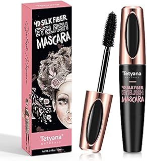 4D Silk Fiber Lash Mascara Waterproof, Luxuriously Longer, Thicker, Voluminous Eyelashes, Long-Lasting, Dramatic Extension, Smudge-proof, Hypoallergenic Formula