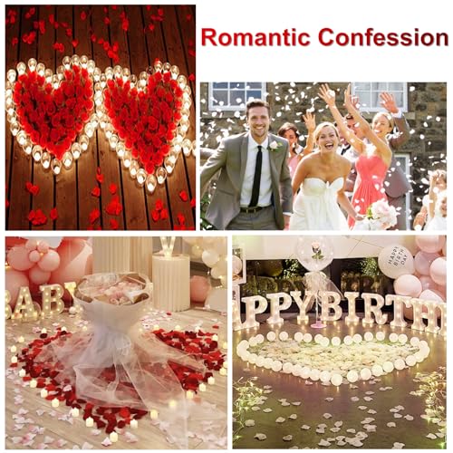Image of 1000PCS Fake Rose Petals for Romantic Night Festive Wedding - Flesh Pink | Artificial Rose Petals, Creation for Valentine's Day, Proposal, Engagement, Marriage, Anniversary, Party Activity Decoration