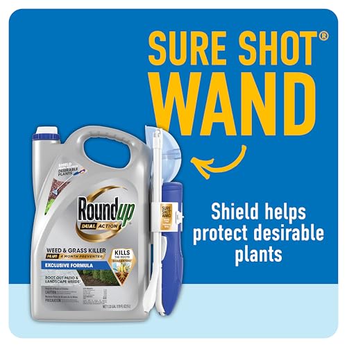 Roundup Dual Action Weed & Grass Killer + 4 Mo. Preventer, Wand, 1.33 gal. - image 5