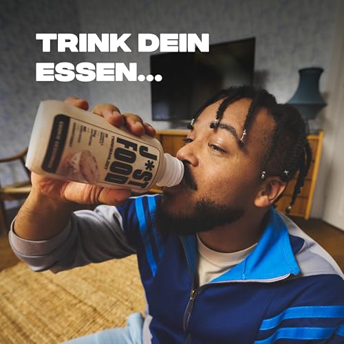 J*ST FOOD Choco Trinkmahlzeit – 6×500ml – 34g Protein, 26 Vitamine & Mineralstoffe, Laktosefrei, Ohne Zuckerzusatz, Vollwertige Mahlzeit, Schokoladiger Geschmack