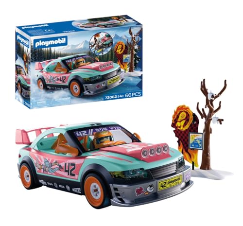 Playmobil | Cars | Voiture de Rallye | Voiture modifiée avec Barre de Protection et aileron arrière| Jouet pour Enfants à partir de 4 Ans | 72062