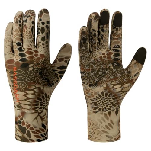 BASSDASH UPF 50+ Unisex Lightweight Camo Hunting Gloves