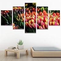 SIGNWIN 5 Panel Canvas Wall Art Modern Art for Home Decorations Ready to Hang - 60