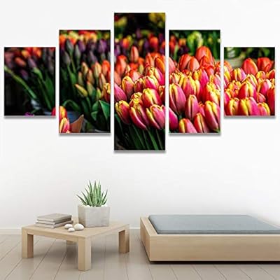 SIGNWIN 5 Panel Canvas Wall Art Modern Art...