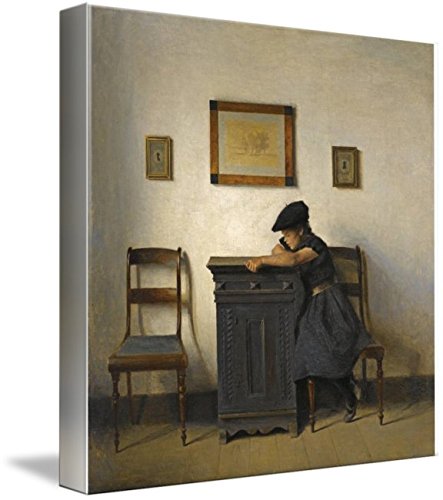Wall Art Print Entitled Peder Ilsted 1861-1933 Danish UNG KVINDE I INTERIÃ˜ by Celestial Images | 11 x 11