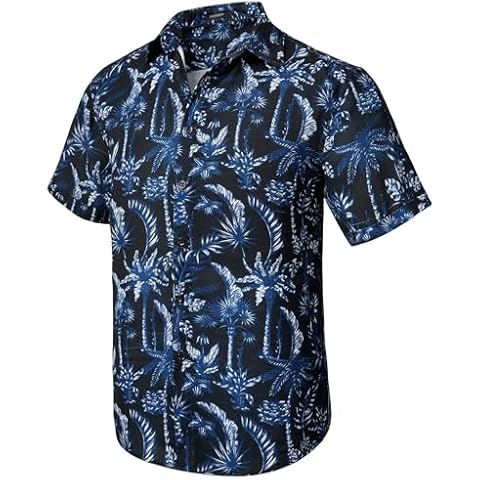 HISDERN Chemise Hawaïenne Manches Courtes Cover