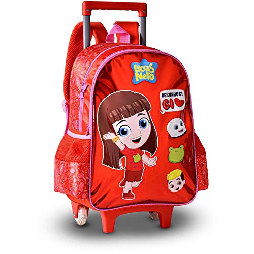 Mochila de Carrinho, Clio, Gi Neto, Holográfica Vermelha, Grande