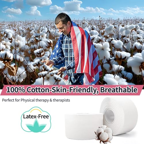 Image of Athletic Tape, 2‑Pack White Sports Tape, Strong, Breathable & Easy‑to‑Tear
