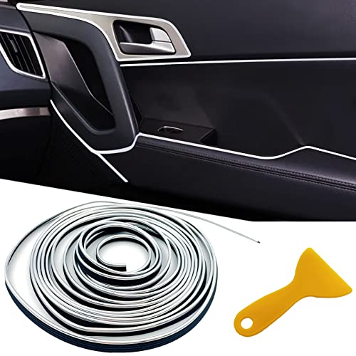 Car Interior Trim Strips,Universal 33ft Car Electroplating Decoration Styling Door Dashboard,...