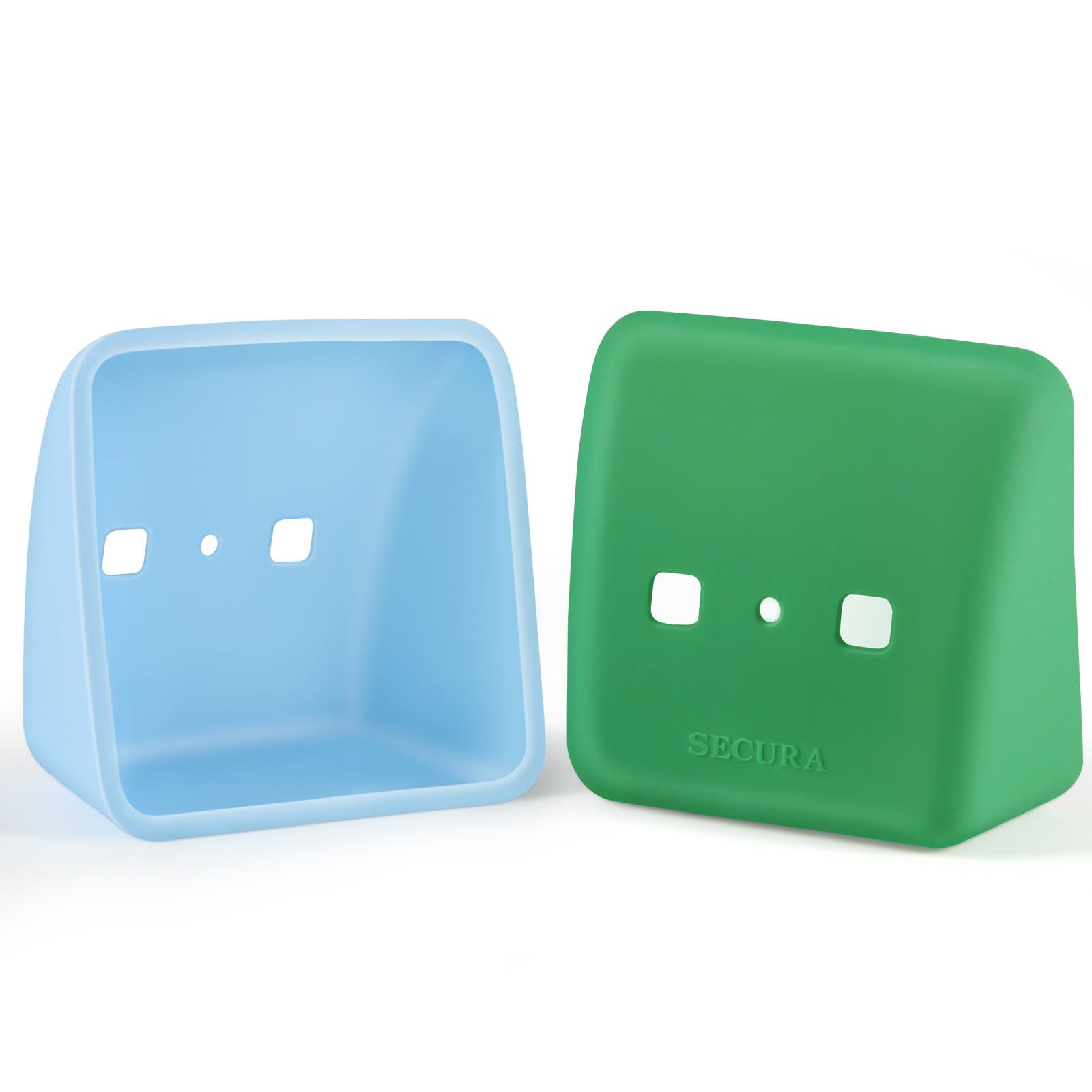Secura 60-Minute Visual Timer Protective Cases, for TM021 Visual Timer, Anti-Fall Silicone Case (2-Pack) (Blue & Dark Green)