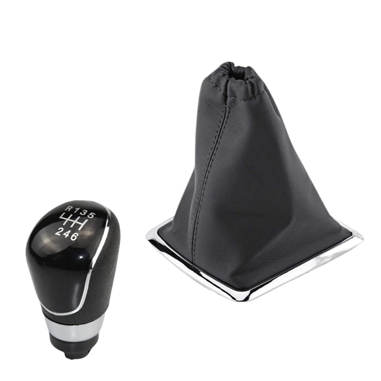 Bxbdekqgl B0102-K0017 Gear Shift Knob Manual 5/6 Speed Gear Shift Knob Gaiter Boot Cover For Focus Mk2 Mk3 Fiesta Mondeo Kuga Galaxy(B0102-K0017)