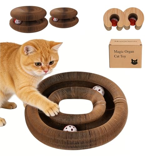 2Pcs Kitty Kurlz Cat Toy Magic Organ Cat Scratch Kitten Cats Accordion Toy