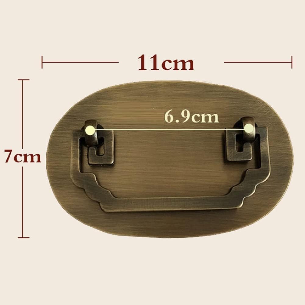 Vintage Chinese Furniture handles Pull Handle Cabinet face plate Hardware (Color : B)