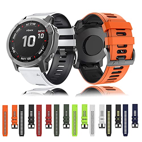 Correa de silicona de 26mm resistente para Garmin Fenix 3HR D2 acabado ágata 2