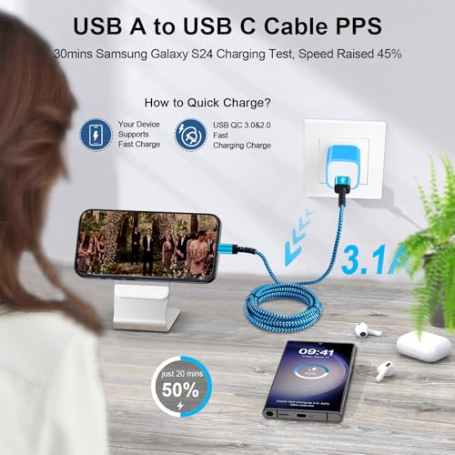 Car Carplay Cable Fast Charging 3FT/2Pack for iPhone 17e 17 Pro Max Air 16e/16/16 Pro/16 Pro Max/16 Plus/15 Pro Max,3.1A USB Type C Charger Cord Car Fast Cable for Samsung Galaxy S26 S25 A17,Pixel 10a by VIFIGEN - Image 3