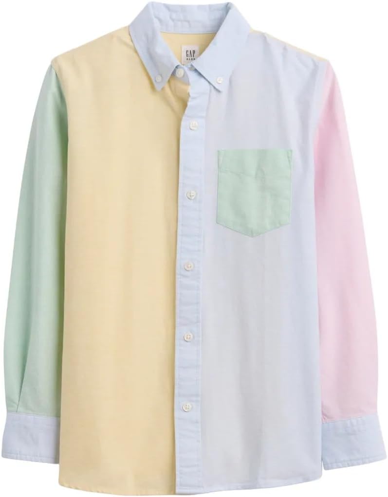 GAP Boys' Long Sleeve Novelty Oxford