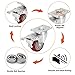 3 inch Heavy Duty Casters Load 1500lbs,Lockable Bearing Caster Wheels with Brakes,Swivel Casters for Furniture and Workbench，Set of 4 (Free Screws)