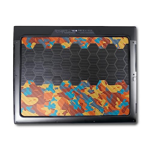 Image of MightySkins Carbon Fiber Skin Compatible with Alienware M18 R1 (2023) Full Wrap Kit - Retro Camouflage | Protective, Durable Textured Carbon Fiber Finish | Easy to Apply | Made in The USA