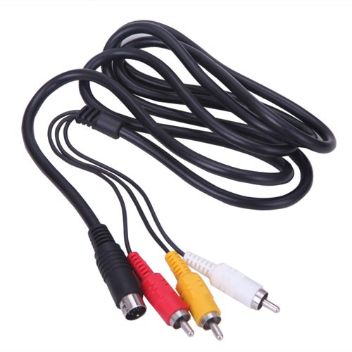 HDE AV Cable for Sega Genesis 2 and 3 Consoles RCA Composite Audio Video Cable Connection MK-1461 and MK-1631 Systems (6 ft)